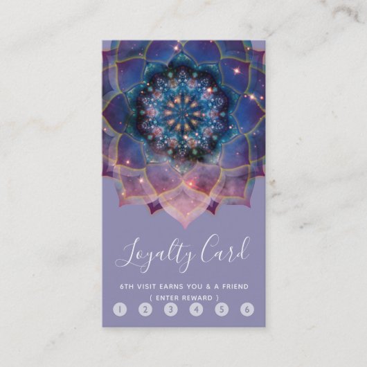 Boho Nebula Mandala, Mystik Treuekarte (Vorderseite)