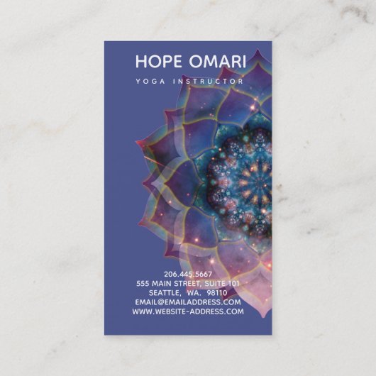 Boho Nebula Mandala, Mystik Treuekarte (Rückseite)