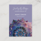 Boho Nebula Mandala, Mystik Visitenkarte (Rückseite)