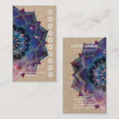Boho Nebula Mandala, Mystik Visitenkarte (Vorne/Hinten)