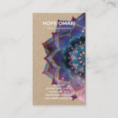 Boho Nebula Mandala, Mystik Visitenkarte (Rückseite)