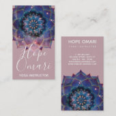 Boho Nebula Mandala, Mystik Visitenkarte (Vorne/Hinten)