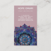 Boho Nebula Mandala, Mystik Visitenkarte (Rückseite)