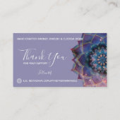 Boho Nebula Mandala, Mystik Visitenkarte (Rückseite)