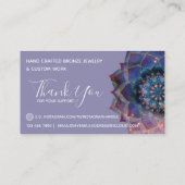 Boho Nebula Mandala, Mystik Visitenkarte (Rückseite)