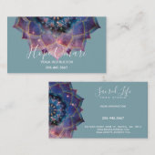 Boho Nebula Mandala, Mystik Visitenkarte (Vorne/Hinten)