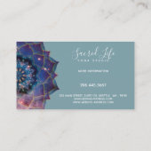 Boho Nebula Mandala, Mystik Visitenkarte (Rückseite)