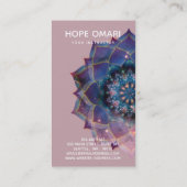 Boho Nebula Mandala, Mystik Visitenkarte (Rückseite)