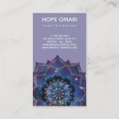 Boho Nebula Mandala, Mystik Visitenkarte (Rückseite)