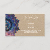 Boho Nebula Mandala, Mystik Visitenkarte (Rückseite)