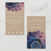 Boho Nebula Mandala, Mystik Visitenkarte (Vorne/Hinten)