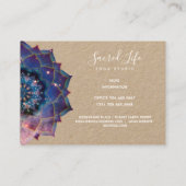 Boho Nebula Mandala, Mystik Visitenkarte (Rückseite)