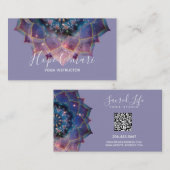 Boho Nebula Mandala, Mystik Visitenkarte (Vorne/Hinten)