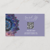 Boho Nebula Mandala, Mystik Visitenkarte (Rückseite)