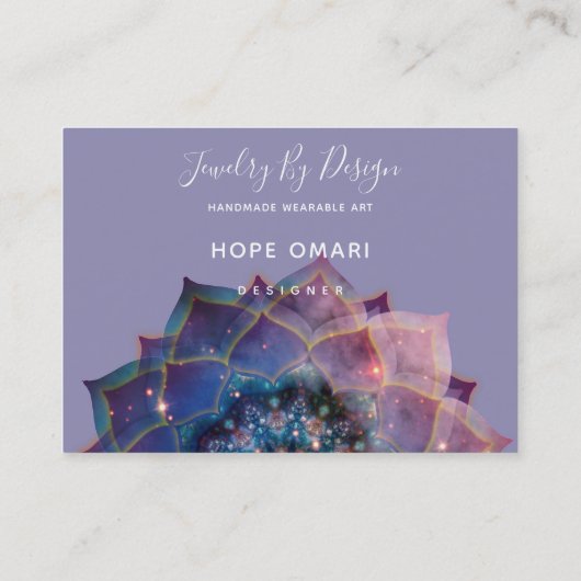 Boho Nebula Mandala, Mystik Visitenkarte (Rückseite)