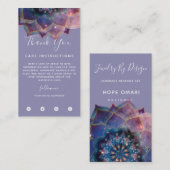 Boho Nebula Mandala, Mystik Visitenkarte (Vorne/Hinten)