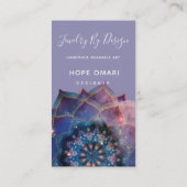 Boho Nebula Mandala, Mystik Visitenkarte (Rückseite)