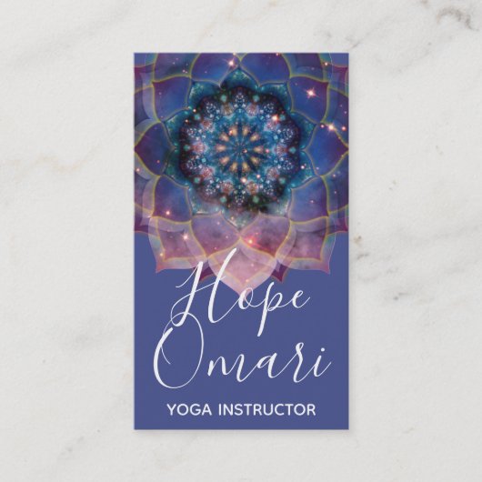 Boho Nebula Mandala, Mystik Visitenkarte (Vorderseite)