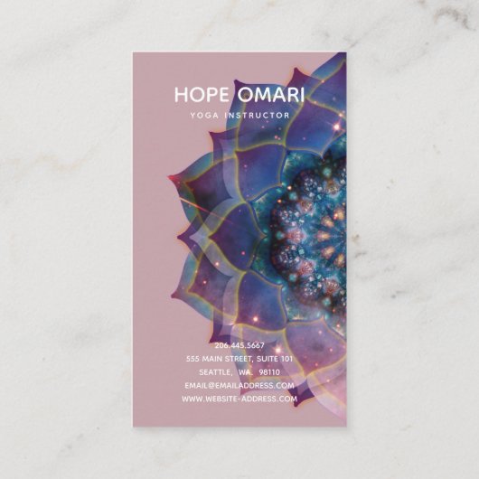 Boho Nebula Mandala, Mystik Visitenkarte (Rückseite)