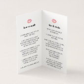 Boho neigt sich Blumenlippenprodukt-Verteiler u. Visitenkarten (Innenseite)