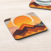 BOHO NEO GEO SUNSET GETRÄNKEUNTERSETZER (Linke Seite)