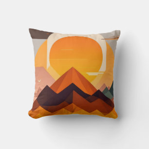 BOHO NEO GEO SUNSET KISSEN