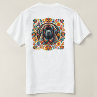 Boho-Neufundländer-Emblem T-Shirt