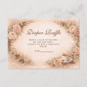 Boho Neutral A Baby Is Brewing Diapper Raffle Begleitkarte (Vorderseite)