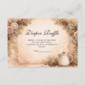 Boho Neutral A Baby Is Brewing Show Diapper Raffle Begleitkarte (Vorderseite)