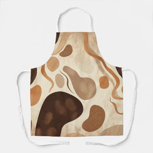 Boho Neutral Apron – Modern Minimalist Pattern Schürze (Vorderseite)