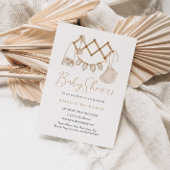 Boho Neutral Baby Shower Einladung
