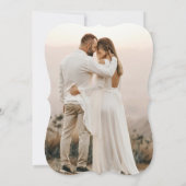 Boho Neutral Beach Wedding Einladung (Rückseite)