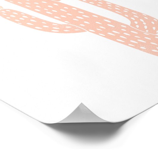 Boho Neutral Blush Cactus Cacti Kinderzimmer Decor Poster (Ecke)