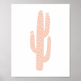 Boho Neutral Blush Cactus Cacti Kinderzimmer Decor Poster