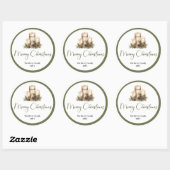 Boho Neutral Christmas Custom Family Name Sticker (Blatt)