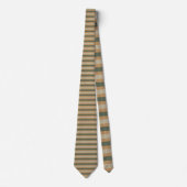 Boho Neutral Colored Stripes Necktie Krawatte (Vorderseite)