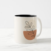 Boho Neutral Cute Coffee Lover Kaffeetasse (VorderseiteRechts)