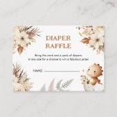 Boho Neutral Dinosaur Baby Duschdusche Windelwanne Begleitkarte (Vorderseite)