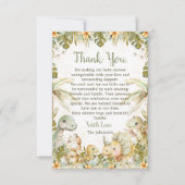 Boho Neutral Dinosaur Babydusche Dankeskarte (Vorderseite)