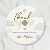 Boho Neutral Earth Tones Watercolor Clouds Thank Geschenkanhänger (Vorderseite)