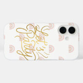 Boho Neutral Eleganter Telefon-Schutz | Lasst uns Case-Mate iPhone Hülle (Rückseite (Horizontal))
