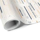 Boho neutral erthy Marine rosty geometrisch Geschenkpapier (Rolleneckpunkt)