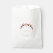 Boho Neutral Floral Gevor Taschen mit Monogramm Geschenktütchen (Vorderseite)