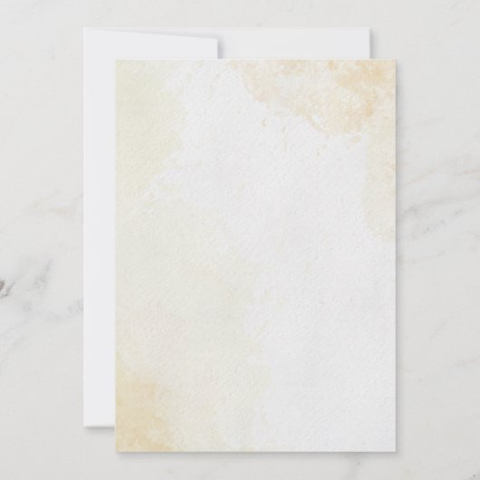 Boho Neutral Floral Wedding Einladung (Rückseite)