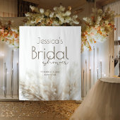 Boho Neutral Fluffy Pampas Grass Brautparty Wandteppich