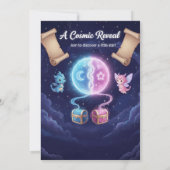 Boho Neutral Gender Reveal Invitation Einladung (Rückseite)