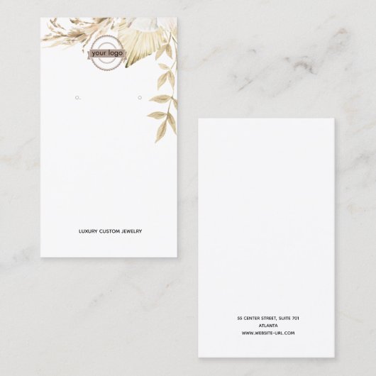 BOHO NEUTRAL Logo-Verleihung Visitenkarte (Vorne/Hinten)