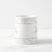 Boho Neutral Lunaria Custom Monogram and Name Tass Kaffeetasse (Mittel)