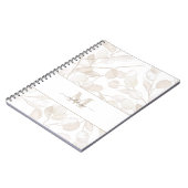 Boho Neutral Lunaria Individuelle Name Initial Notizblock (Linke Seite)