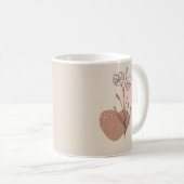 Boho Neutral Lustiger Papa Kaffeebecher Kaffeetasse (VorderseiteRechts)